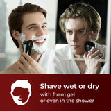 Electric Razor for Men, rategist Rechargeable Shaver, Waterproof Wet Dry Cordless, Adjustable Speeds, with Nose Hair Trimmer