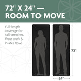 Gaiam Essentials Thick Yoga Mat with Easy-Cinch Strap (Black, 10mm)