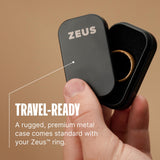 Groove Life Zeus Edge Flat Earth Anti Stretch Silicone Ring Breathable Rubber Wedding Rings for Men, Unique Design, Comfort Fit Ring - Size 9