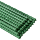 FORUP Garden Stakes, 25 Pack Steel Plant Stakes with Plastic Coating for Climbing Plants, Tomato Eggplant Bean Support, Rust-Resistant Outdoor Garden Stakes (58 Inch)