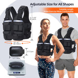 Weighted Vest for Men Women: Sportneer 2lb - 42lbs Adjustable Weighted Vest Men with Reflective Stripe Weight Vest Running Vest for Women Gym Home Workout Fitness Exercise Strength Training