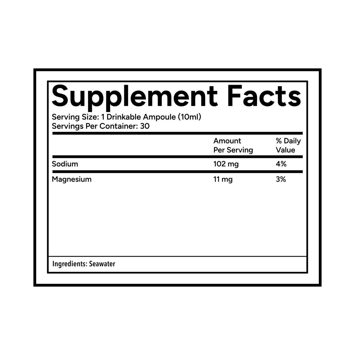 Quicksilver Scientific Original Quinton Hypertonic Solution - Sea Water Hydration - Liquid Minerals with Electrolytes for Muscle Recovery, Stamina+Mineral Replenishment (30 Single Serving Glass Vials)