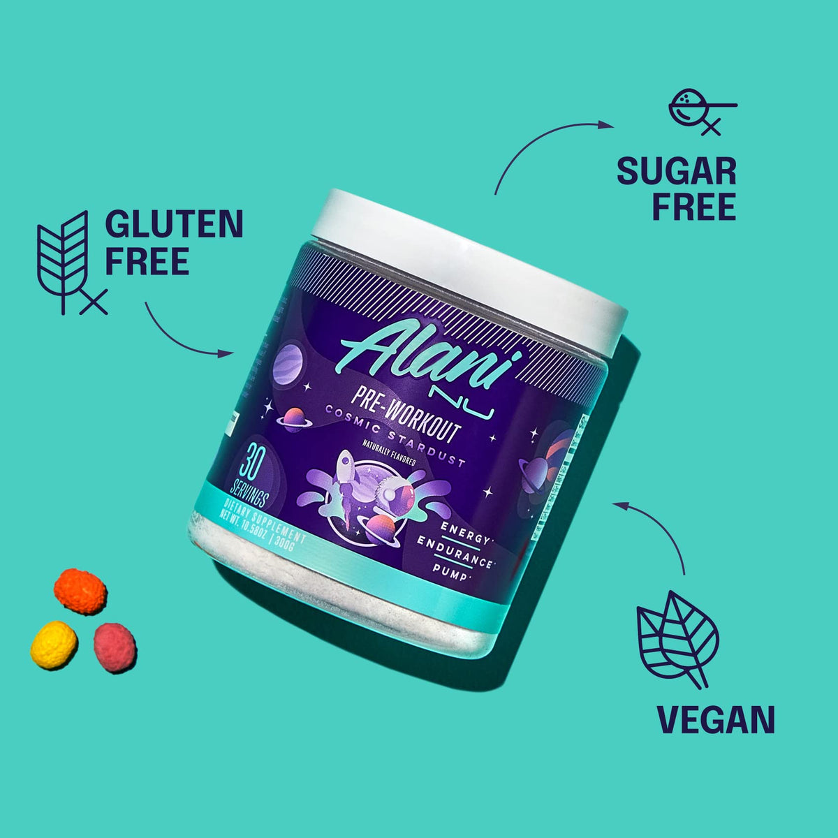 Alani Powder Alani Nu Pre Workout Powder Cosmic Stardust | Amino Energy Boost | End ...