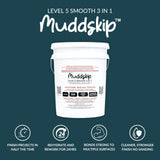 MuddSkip Smooth Drywall Additive Powder, 40 lbs in 5-Gallon Bucket | Level 5+ Finish, No Sanding Required, Same-Day Wet-on-Wet Coats | Made in USA