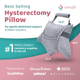 Zomaple Recovery Hysterectomy Pillow with Strap, Gel Pack & Lumbar Support – Post Abdominal Surgery Must Haves – Ideal for C-Section, Laparoscopic & Hernia Healing Comfort