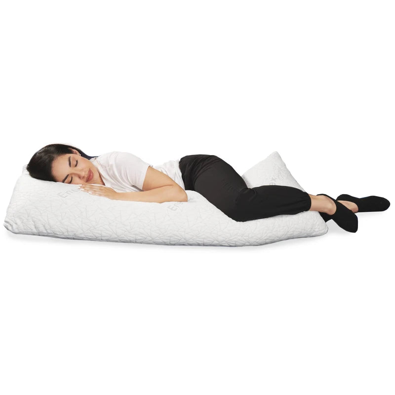 EnerPlex Body Pillow for Adults – Adjustable 54 x 20 Inch Shredded Memory Foam Pillow with Plush Viscose of Bamboo Cover