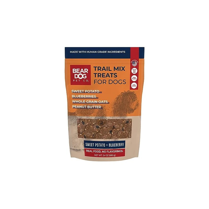 Bear Dog Trial Mix Treat for Dogs Sweet Potato Blueberries Whole Grain Oats Peanut Butter