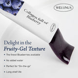 WELLINUS Blueberry Full of Collagen, Jelly Stick, Marine Collagen, Fast Absorbing, Snack, Ultra-Low Weight Molecular Marine Collagen, HACCP Certified, 22.05 oz/Pack of 25