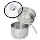 Vita Craft 3848 Vita Caft Steam Multi Pot, 3.7 gal (1.9 L) IH Gas Fire, 9 in 1 Steam Steam with Glass Lid, Time Saving, Memory Included, Gift, Milk Pan, Single Pan, Multi Pan