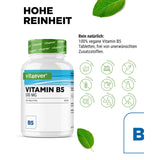 Vitamin B5-365 Tablets - 500 mg Pantothenic Acid - 1 Year Supply - High Dose - No Unwanted Additives - Vegan