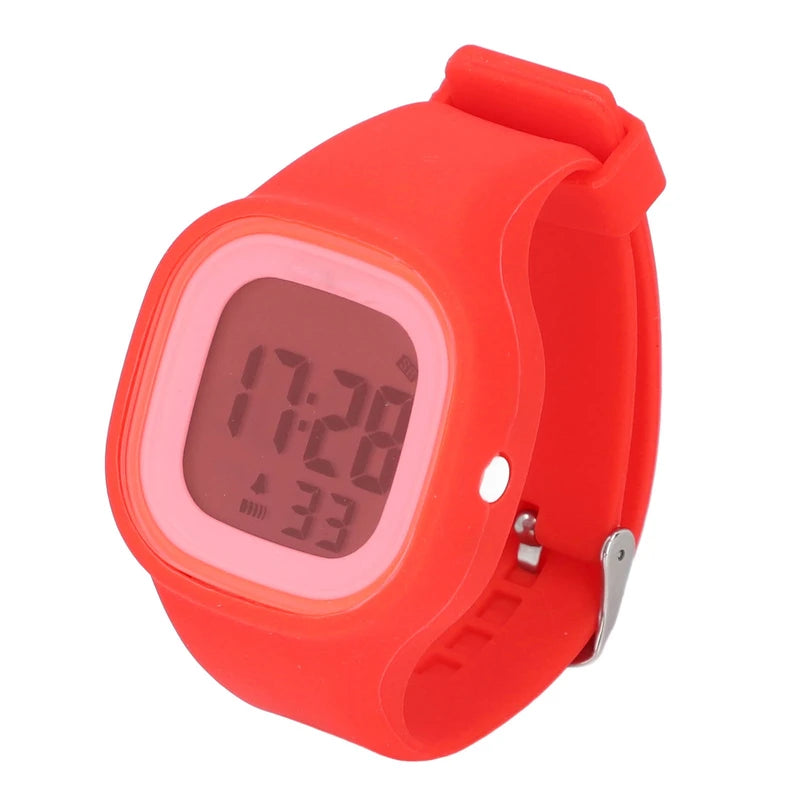 Children Digital Watch Alarm 50M Waterproof Shockproof Drop Resistant Child Digital Sport Outdoor Watch for Daily Use Red