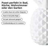 shelfmade White Decorative Pineapple - Living Room Table Decoration Made of Resin Polyresin Decorative Pineapple White New Year's Eve & Wedding Decoration Gift - White Decoration Modern - Pineapple