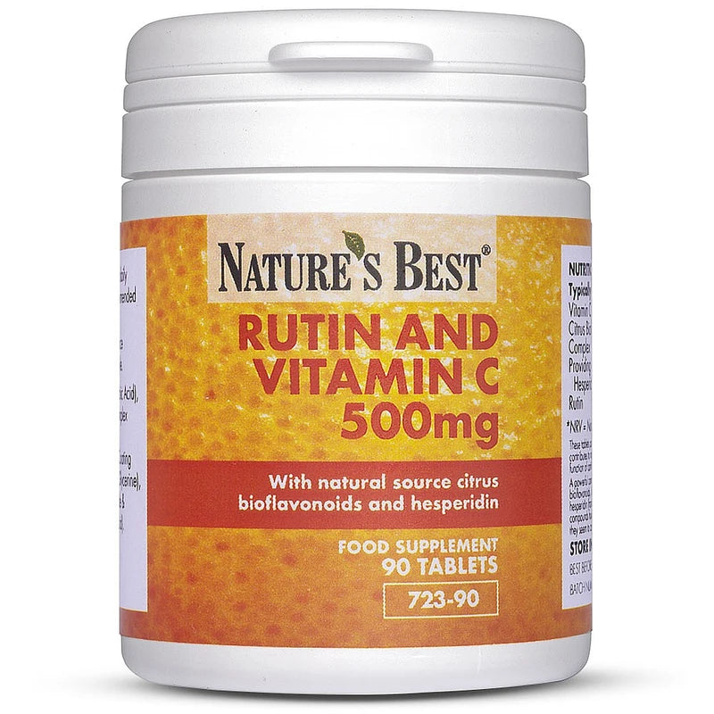 Natures Best Rutin and Vitamin C 500mg, Contributes To The Normal Function Of The Immune System, 90 TABLETS