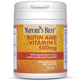 Natures Best Rutin and Vitamin C 500mg, Contributes To The Normal Function Of The Immune System, 90 TABLETS