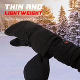 Dr.warm Heated Gloves Liners for Men and Women, Anti-Slip Touch Screen Rechargeable Heated Gloves Electric Hand Warmers for Cycling, Hiking Skiing, Ice Fishing (Black, Small)