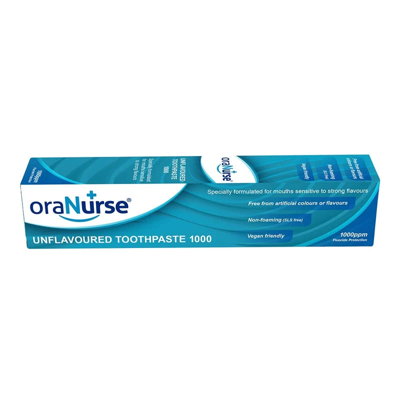 Oranurse Unflavoured Toothpaste Kids Aged 0-3 - Baby and Toddler Non Flavoured Toothpaste with 1000ppm Fluoride for Sensitive Mouths | Non Foaming SLES Free Flavour Free Toothpaste for Children | 50ml