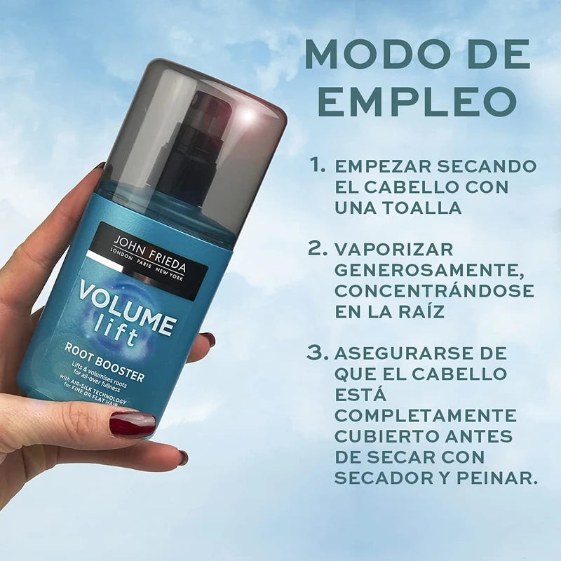 John Frieda Luxurious volume blow-drying lotion.