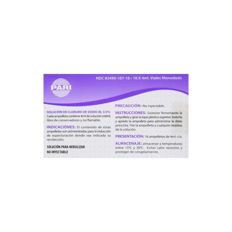 HyperSal Solucion salina 3.5% Caja con 16 Dosis, Blanco
