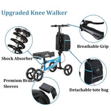 Aojin Knee Scooter，Steerable Knee Walker Economical Knee Scooters for Foot Injuries Best Crutches Alternative Blue