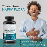 Happy Flora, Probiotic Supplement 170 Billion CFU for a Healthy Gut Health with enzymes for Digestion, probiotics for Women and Men, 1 Bottle - 60 Capsules