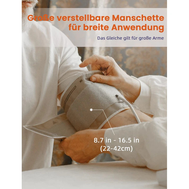 AILE Blood Pressure Monitor, Upper Arm Blood Pressure Monitor for Home Use, Blood Pressure Monitor, Fully Automatic Large Cuff (22-42 cm)