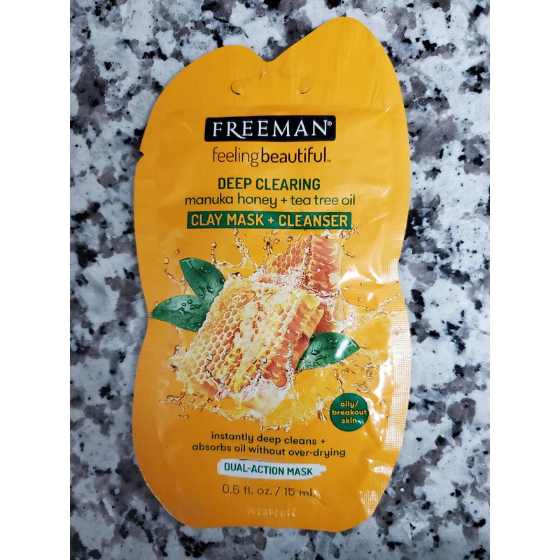 Freeman Deep Clearing Manuka Honey Tea Tree Oil Clay  0.5 fl. oz New