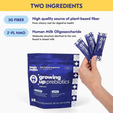 Begin Health Daily Growing Up Prebiotics 28-Pack - Kids Digestion Powder, for Constipation Prone Kiddos | Softens Stool for Easy Pooping | Fiber Rich w/Chicory Root, Tasteless & Textureless