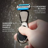 BEARHEAD Head Razor for Men | Skull Shaving Razor for Bald Men | Precision Blades Nick-Free | Sure-Grip Shower Handle | Easy Clean Blades | Travel Case