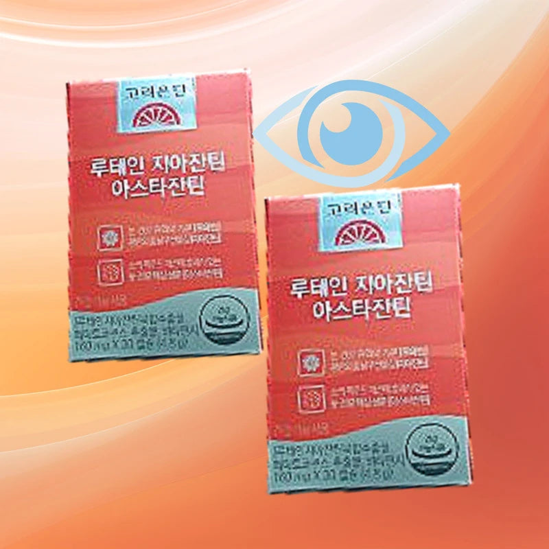 Korea Eundan Lutein Zeaxanthin Astaxanthin 160mg 30+30 Capsules Eye Health Vitamin A Nutritional Supplement / 고려은단 루테인 지아잔틴 아스타잔틴 160mg 30+30캡슐 눈 건강 비타민A 영양제