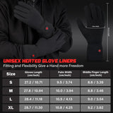 Dr.warm Heated Gloves Liners for Men and Women, Anti-Slip Touch Screen Rechargeable Heated Gloves Electric Hand Warmers for Cycling, Hiking Skiing, Ice Fishing (Black, Small)