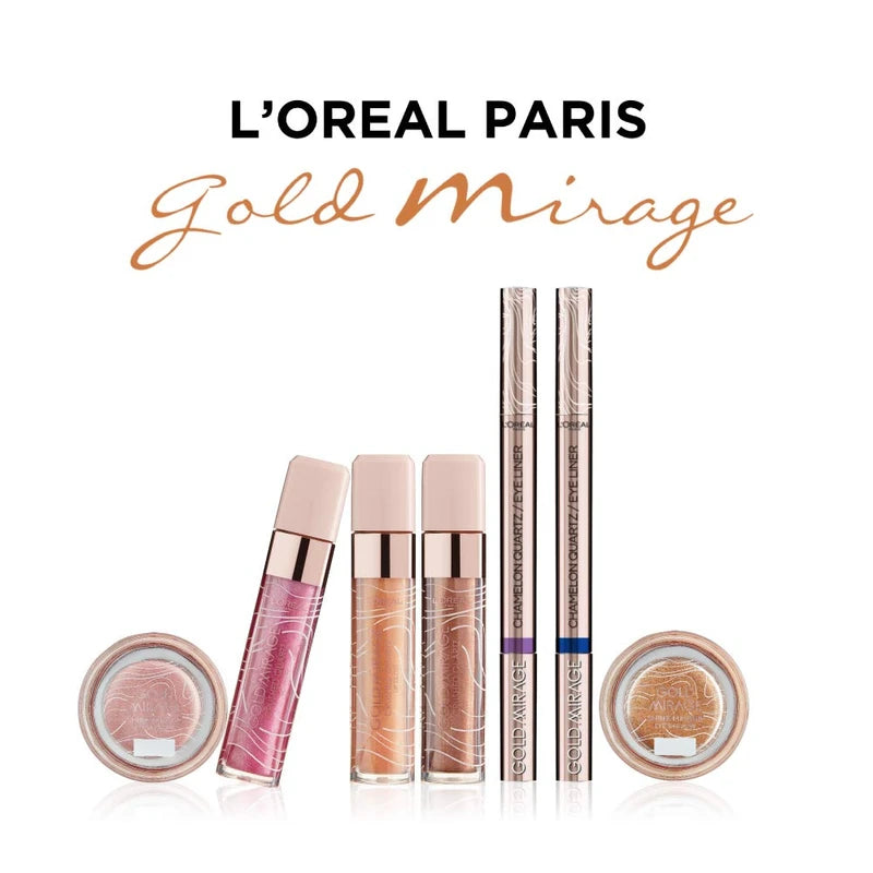 L'Oral Paris Gold Mirage Lipgloss - 01 Gold Quartz Goudkleurig - Glanzend Crushed Quartz Limited Edition Collectie