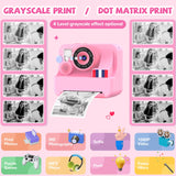 Yosfeng Instant Print Camera for Kids - Christmas Birthday Girls Gifts for Age 3 4 5 6 7 8 9 10 Year Old, 2.4 Inch Screen Kids Instant Camera, Kid Digital Video Cameras Toys with 32 GB SD Card