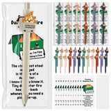 Sayglossy 30 Sets Dumpster Fire Gifts Funny Dumpster Fire Ballpoint Pens and Bookmarks Bulk Emotional Support Gift for Christmas Office Desk Accessories Work Coworkers Team Employee Staff Teachers