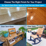 TotalBoat Halcyon Water-Based Marine Varnish | Fast-Drying Polyurethane Wood Finish for Boats, Outdoor Furniture, and Woodworking | Clear Satin, Quart