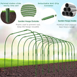 Garden Hoops for Raised beds, 10 Sets DIY Rust-Free Garden Tunnel 32.3"x 32.3" Greenhouse Hoops for Row Cover Garden Netting, Reuseable Plastic-Coated Steel Grow Tunnel Support Frame