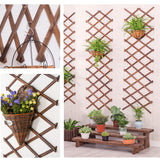 2Pack Expandable Wooden Lattice Wall,Plant Garden Trellis for Climbing Plants Outdoor, Plant Vertical Rack Wall Decor Indoor
