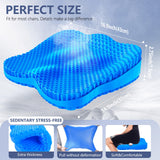 Thicken 19.7in Seat Cushion Gel, Large Cooling Seat Cushion for Long Sitting, Cushion for Wheelchair, Pressure Relief Cushion Seat for Office Chair, Chair Seat Pads for Car Desk Chair Kayak Stadium