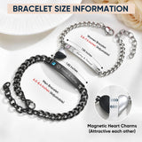 MEALGUET Always & Forever Couple Bracelets - Pinky Promise Always and Forever Engraved Stainless Steel Curb Link Couple Bracelets for Men Women, His and Hers Promise Gift for Boyfriend Girlfriend