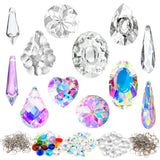DIY Suncatchers 212pcs Sun Catchers Making Kit for Adults Clear Hanging Prism Sun Catcher with Crystals Rainbow Maker 12 Hanging Glass Prisms Parts Suncatcher Home/House Garden Decor (Creative Styles)