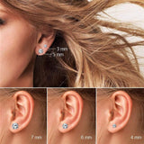 14k Yellow Gold 5mm Solitaire Round Cubic Zirconia CZ Stud Earrings