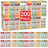 AZEN 200 Pack Lip Balm, Natural Lip Balm Bulk, Lip Care Product, Moisturizing Lip Balms for dry cracked lips - 12 Flavors