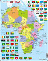 Larsen K13 Africa Political Map, English Edition, 70 Piece Boxless Tray & Frame Jigsaw Puzzle