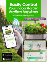 LETPOT LPH-SE Hydroponics Growing System, 12 Pods Smart Herb Garden Kit Indoor, Indoor Garden, APP & WiFi Controlled, with 24W Growing LED, 5.5L Water Tank, Pump System, Automatic Timer