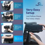 Thick Memory Foam Office Chair Arm Pads - Office Chair Armrest Covers Provide Elbow Cushion and Relieve Pressure - Ergonomic Desk Chair Arm Covers - Gaming, Computer Chair Rest Pads (Set of 2)