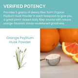 Himalaya Psyllium Husk Powder, Orange, 48 Servings - Daily Fiber Supplement for Supporting Digestive Health and Regularity - Vegan, Non-GMO, Sugar Free, Gluten Free, 12 oz (340 g)