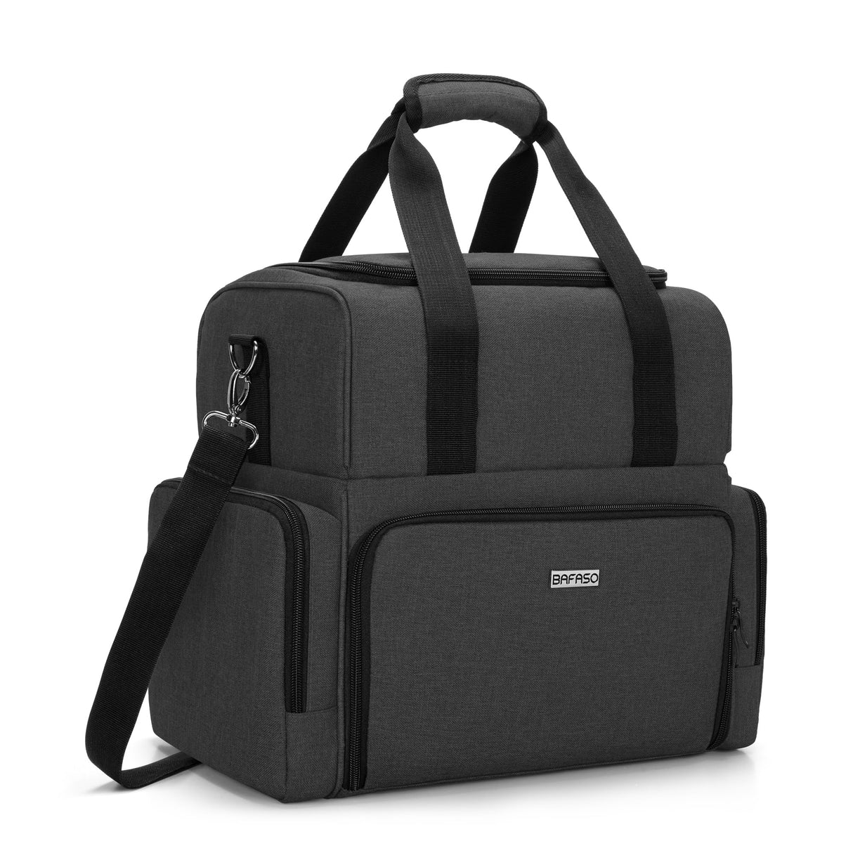 BAFASO Large Tattoo Case with 3 Inner Removable Pouches, Tattoo Travel Case for Large Tattoo Stencil Printer and Tattoo Supplies (Patented), Black