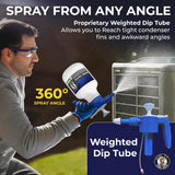 HVAC Guys Coil Cleaner Pump Sprayer | Handheld Chemical Pump Sprayer with 360° Spray Angle | Adjustable Nozzle, EPDM Seals | 48 oz Capacity