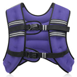 ZELUS Weighted Vest, 6lb/8lb/12lb/16lb/20lb/25lb/30lb Weight Vest with Reflective Stripe for Workout, Strength Training, Running, Fitness, Muscle Building, Weight Loss, Weightlifting, Violet(20 lb)