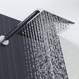 Voolan Rain Shower Head - High Flow Large Rainfall Shower Heads Made of Stainless Steel - Waterfall Bathroom Square Showerhead - Ceiling or Wall Mount (12" Brushed Nickel)