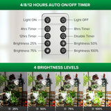 SANSI Grow Lights for Indoor Plants, 4 Dimmable Levels 30W Full Spectrum Plant Lights for Indoor Growing, Tripod Stand Adjustable 30"-55" Plant Grow Light with Remote Control Auto Timer